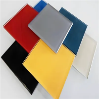 Backsplash למטבח זכוכית צבועה